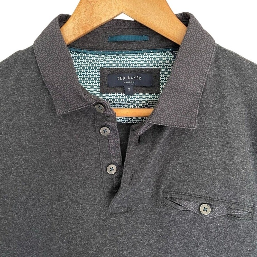Ted Baker Men's Size 5‎ XL Short Sleeve Polo Shirt Cotton Preppy City Designer